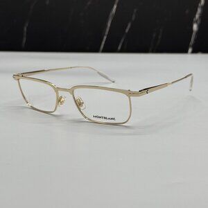 NEW MONTBLANC EYEGLASSES GOLD MEN EYEWEAR MONTBLANC MB0219O 002